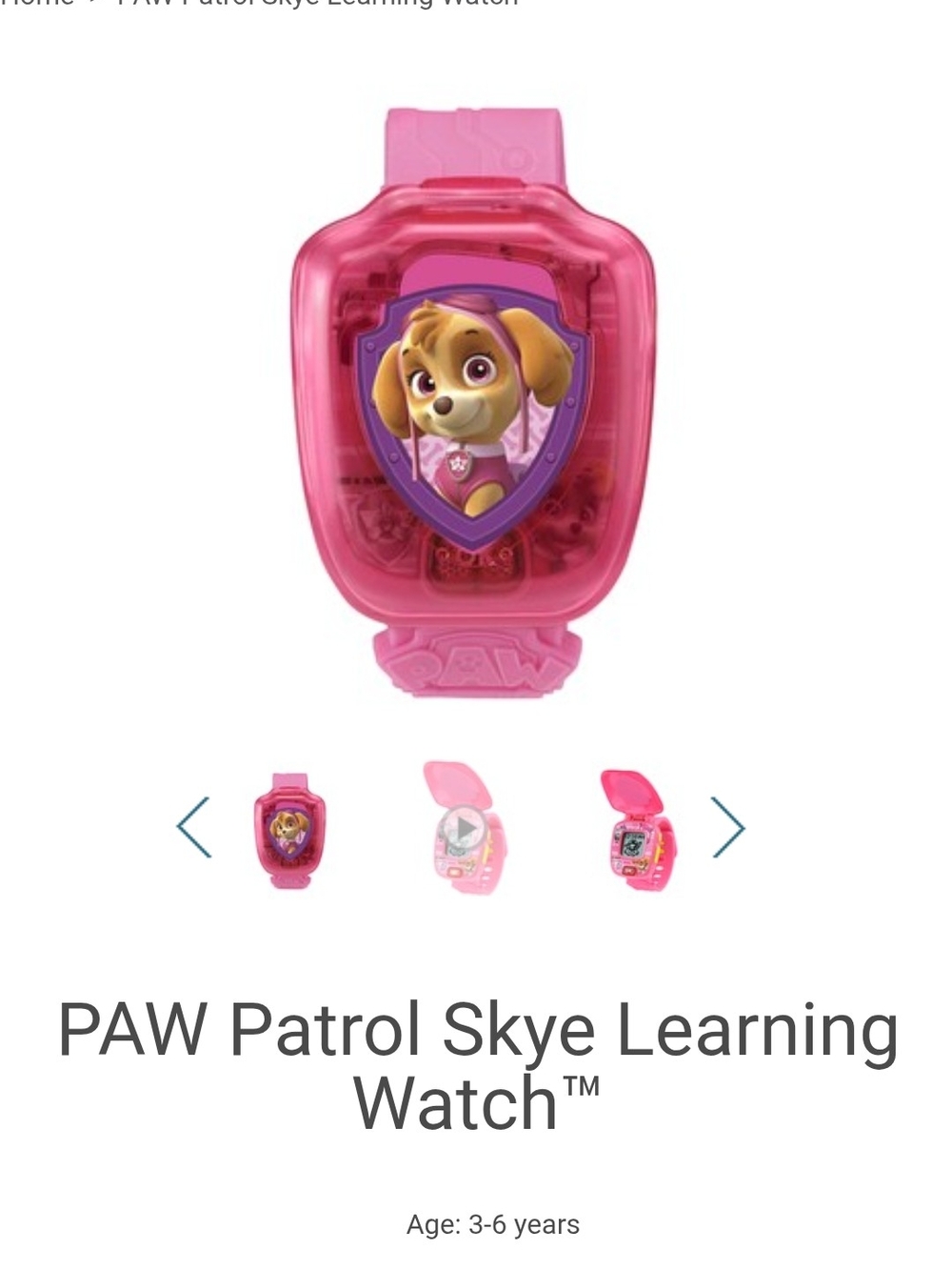 Paw Patrol Skye Kids Interactive Watch - Pink